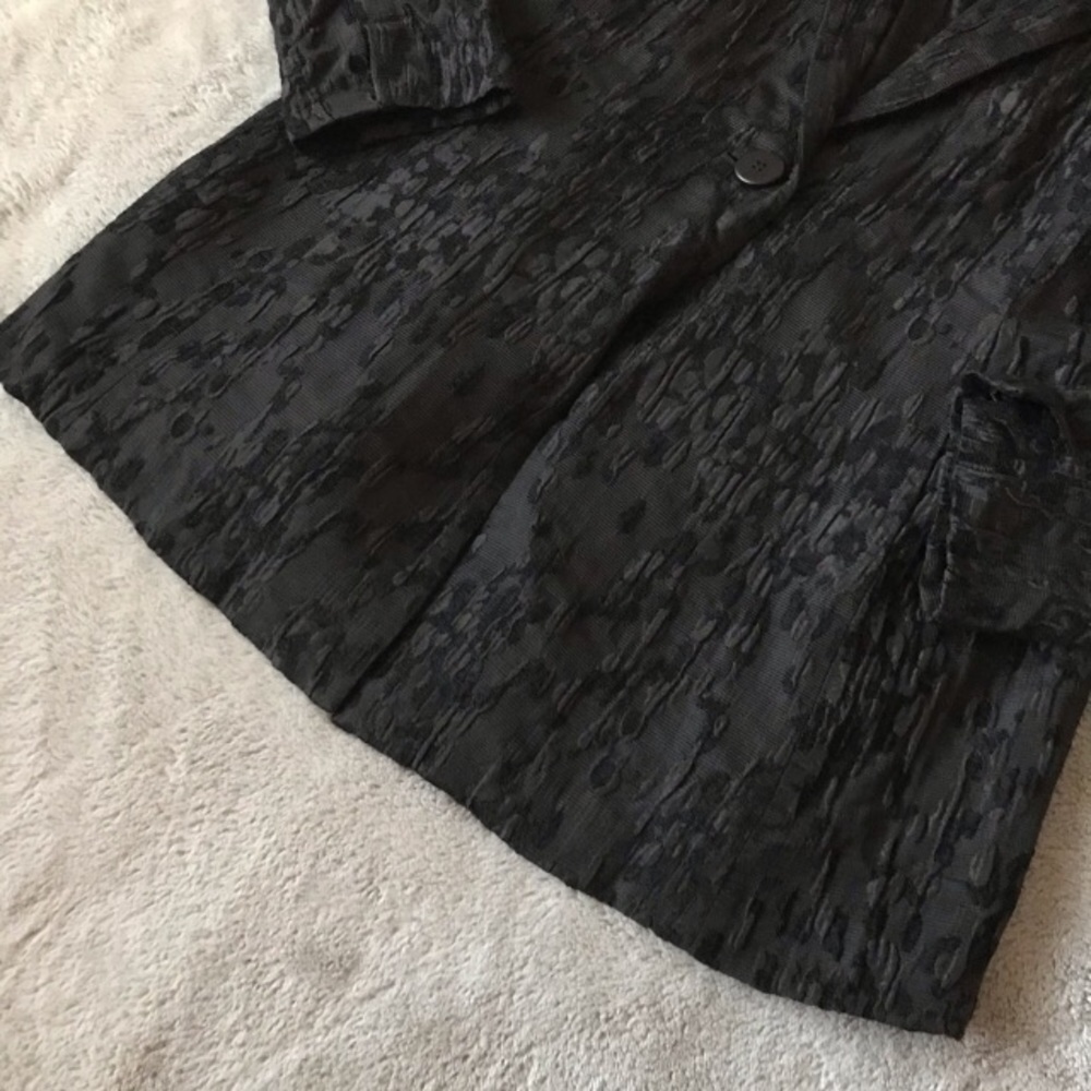 Eileen Fisher water lily Jaquard Chenille Silk Blazer - Picture 8 of 8